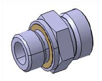 Nipples with tube connection and external thread for port